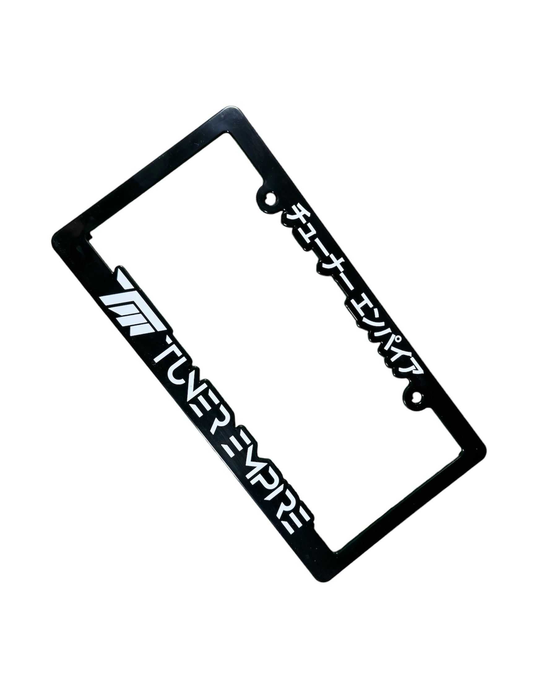 License Plate Frame Black/White