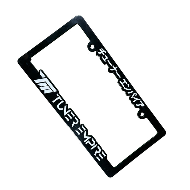 License Plate Frame Black/White