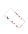 License Plate Frame White/Red