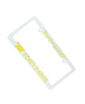 License Plate Frame White/Yellow
