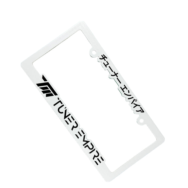 License Plate Frame White/Black