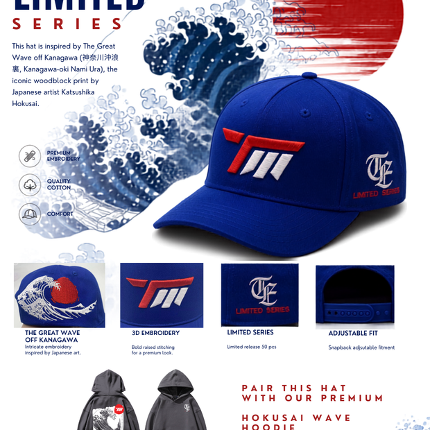 Hokusai Wave Hat